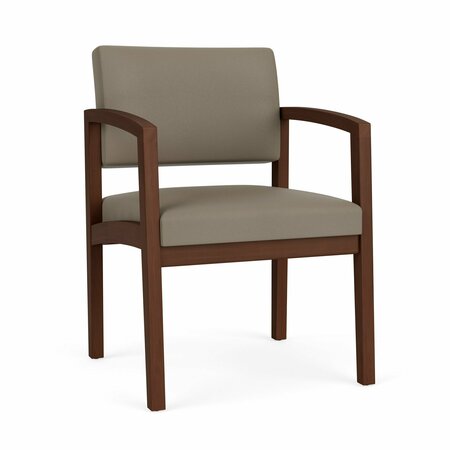 LESRO Lenox Wood Guest Chair Wood Frame, Walnut, MD Farro Upholstery LW1101